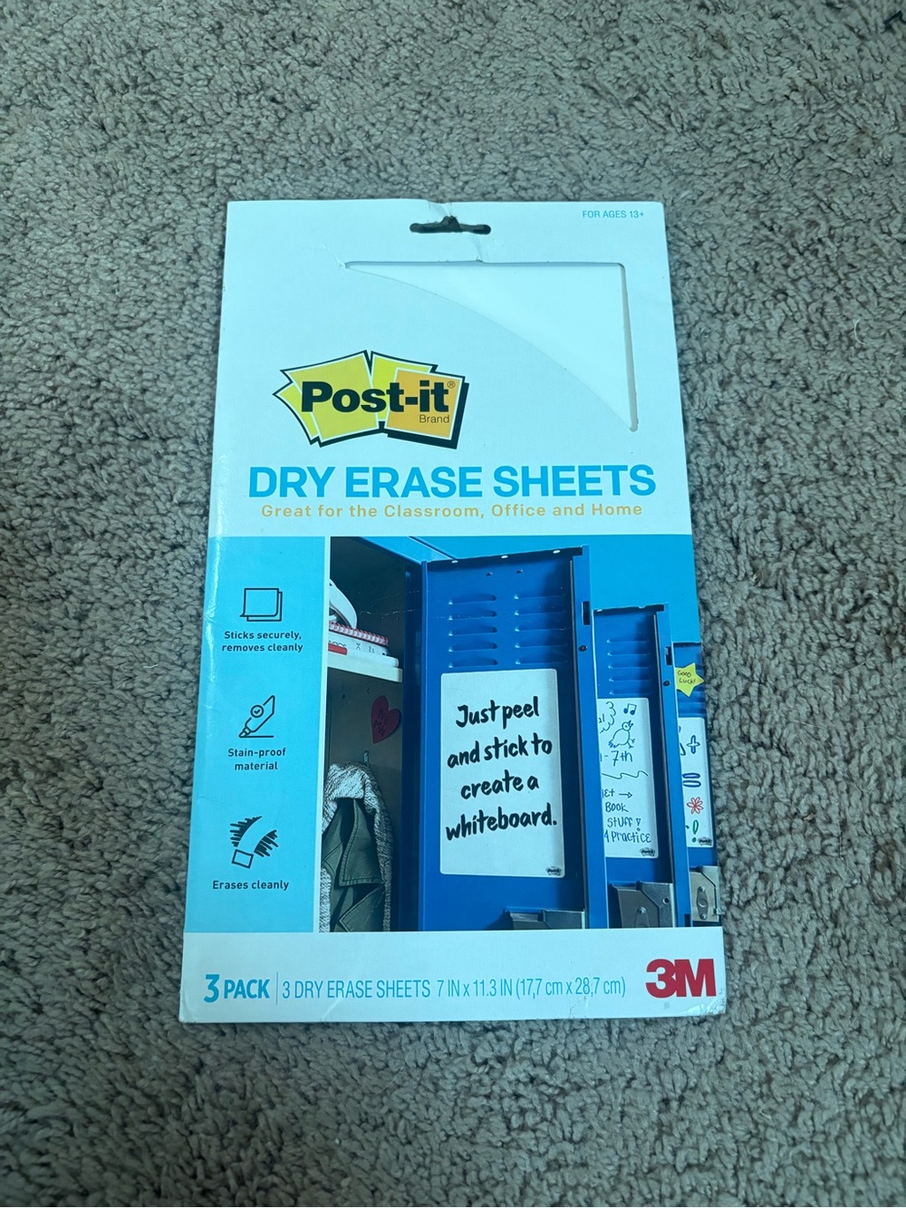 Post-it Blue Dry Erase Sheets (3 Pack)